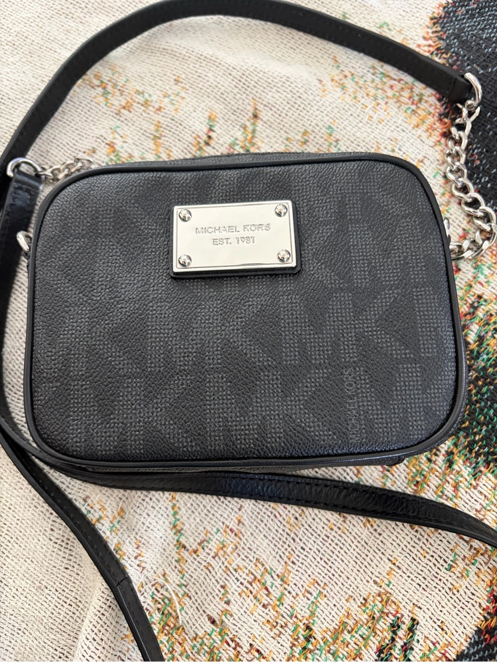 Michael Kors Mini Jet Set Monogram Crossbody Bag